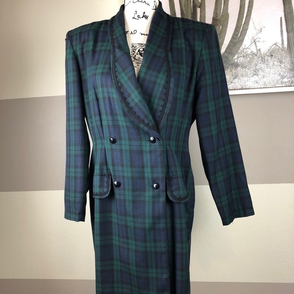 L G Star Jackets & Blazers - VTG L. G. Star Plaid Shoulder Pads Jacket Sz 10